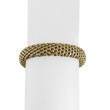14k Yellow Gold Diamond and Sapphire 25g Popcorn Link Bracelet Italy 7.5"