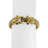 14k Yellow Gold Diamond and Sapphire 25g Popcorn Link Bracelet Italy 7.5"