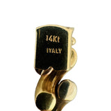 14k Tri Tone Gold 18.5g Vintage 7.5mm San Marco Link Bracelet Italy 7.25"