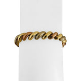 14k Tri Tone Gold 18.5g Vintage 7.5mm San Marco Link Bracelet Italy 7.25"