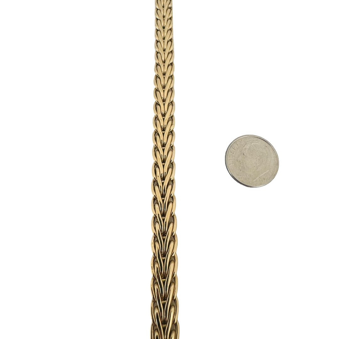14k Yellow Gold and Diamond 41g Ladies Fancy Link Necklace Italy 16.5"