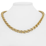14k Yellow Gold 30g Ladies UnoAErre 8mm Rolo Link Necklace Italy 19.5"