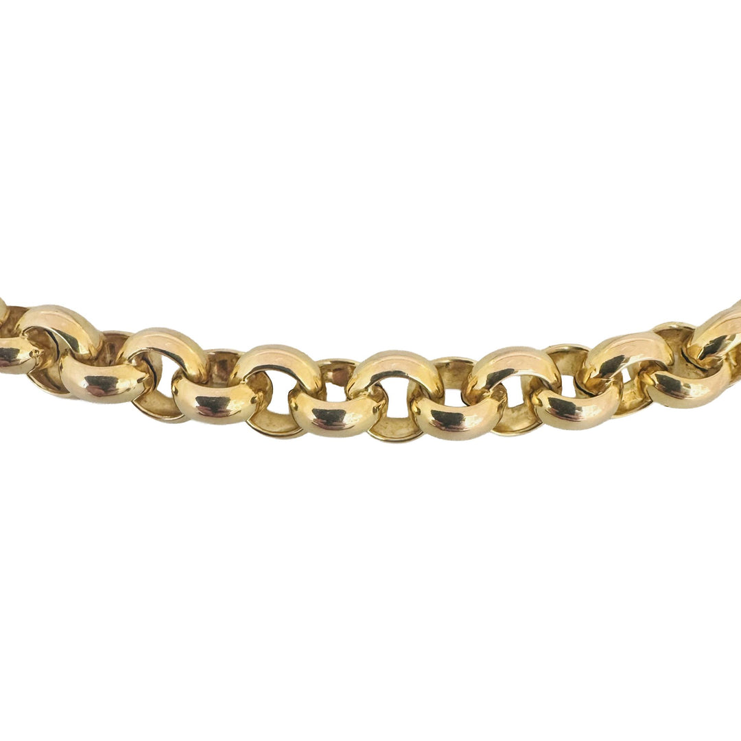 14k Yellow Gold 30g Ladies UnoAErre 8mm Rolo Link Necklace Italy 19.5"