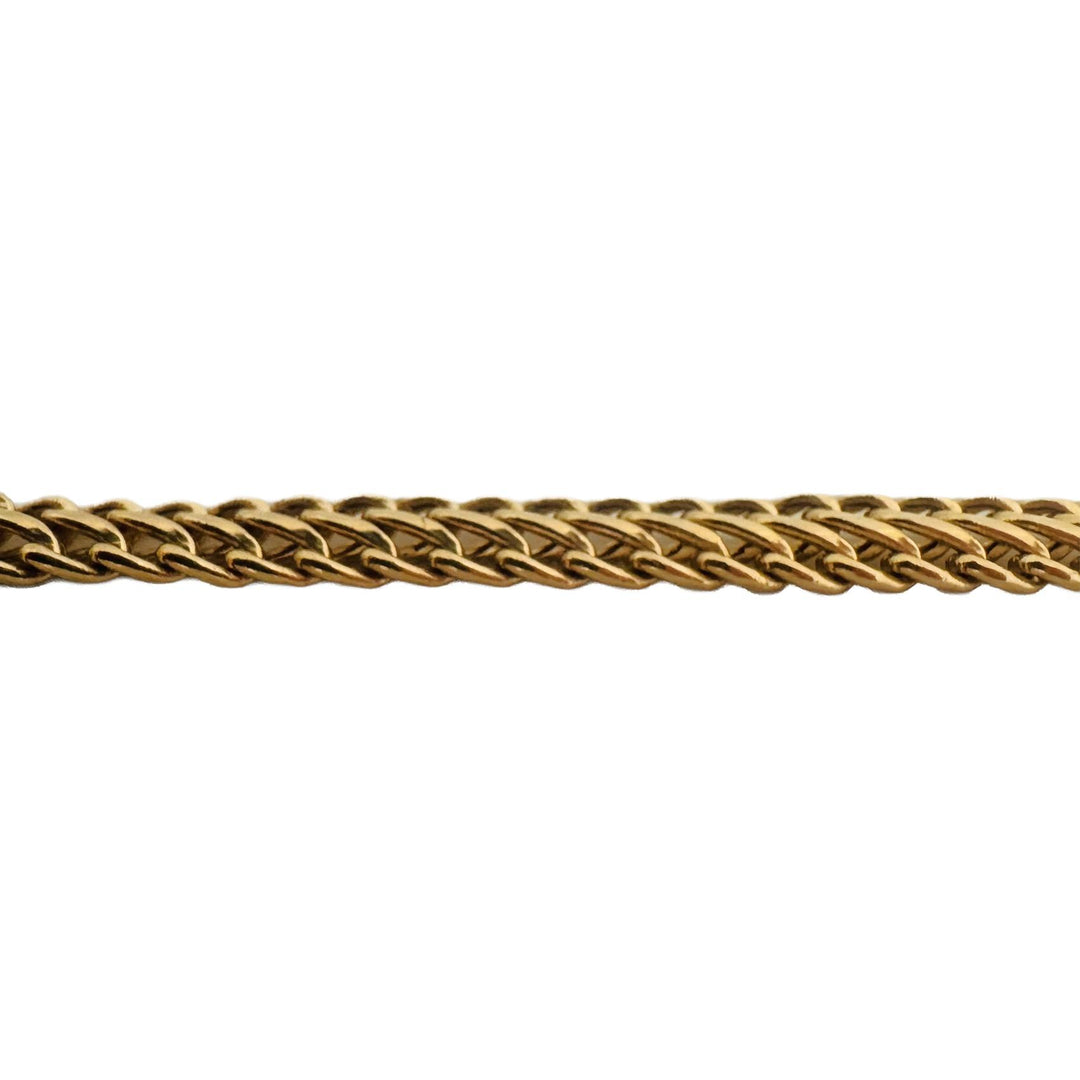 14k Yellow Gold 9g Semi Solid 5mm Fancy Curb Link Chain Necklace Italy 17"