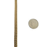 14k Yellow Gold 9g Semi Solid 5mm Fancy Curb Link Chain Necklace Italy 17"
