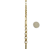 14k Yellow Gold 20.8g Rolo and Elongated Cable Link Chain Necklace 31"