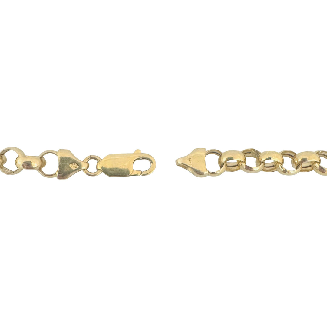 14k Yellow Gold 20.8g Rolo and Elongated Cable Link Chain Necklace 31"