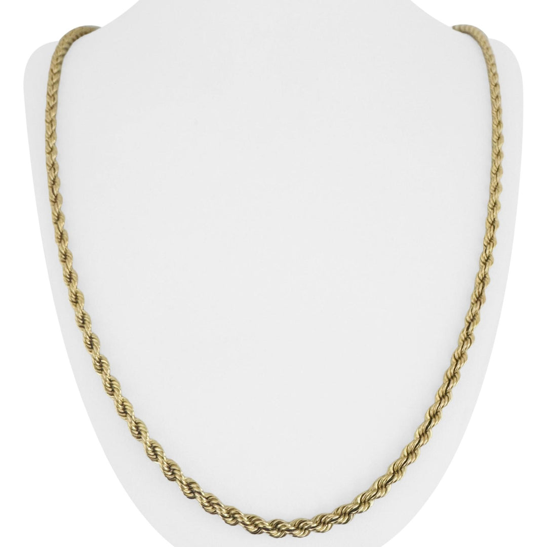 14k Yellow Gold 43.6g Solid Heavy 4mm Rope Chain Necklace 30"