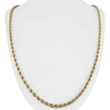 14k Yellow Gold 43.6g Solid Heavy 4mm Rope Chain Necklace 30"