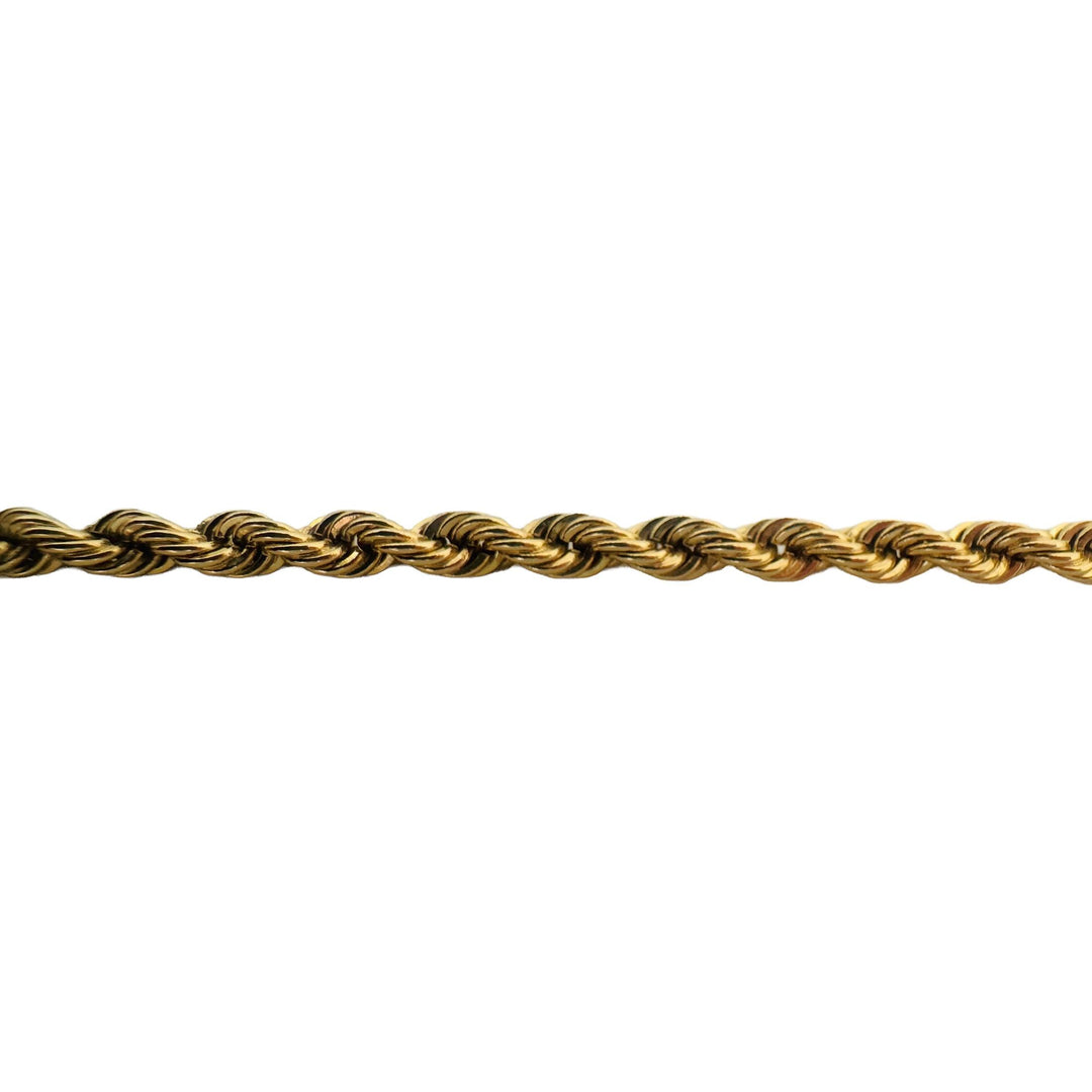 14k Yellow Gold 43.6g Solid Heavy 4mm Rope Chain Necklace 30"