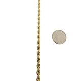 14k Yellow Gold 43.6g Solid Heavy 4mm Rope Chain Necklace 30"