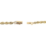 14k Yellow Gold 43.6g Solid Heavy 4mm Rope Chain Necklace 30"