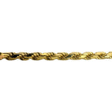 14k Yellow Gold 17.5g Solid Heavy 4.5mm Diamond Cut Men's Rope Bracelet 8.5"