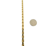 14k Yellow Gold 17.5g Solid Heavy 4.5mm Diamond Cut Men's Rope Bracelet 8.5"