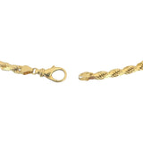 14k Yellow Gold 17.5g Solid Heavy 4.5mm Diamond Cut Men's Rope Bracelet 8.5"