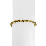 14k Yellow Gold 17.5g Solid Heavy 4.5mm Diamond Cut Men's Rope Bracelet 8.5"