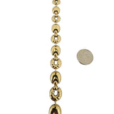 14k Yellow Gold 16.8g Vintage Ladies 10mm Fancy Link Bracelet Italy 8"