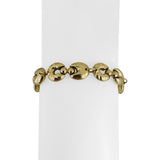 14k Yellow Gold 16.8g Vintage Ladies 10mm Fancy Link Bracelet Italy 8"