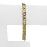 14k Yellow Gold 20.2g Solid Vintage Men's 7mm Figarucci Link Bracelet Italy 8"