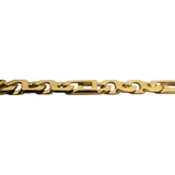14k Yellow Gold 20.2g Solid Vintage Men's 7mm Figarucci Link Bracelet Italy 8"