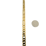 14k Yellow Gold 20.2g Solid Vintage Men's 7mm Figarucci Link Bracelet Italy 8"