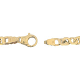 14k Yellow Gold 20.2g Solid Vintage Men's 7mm Figarucci Link Bracelet Italy 8"