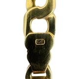 14k Yellow Gold 20.2g Solid Vintage Men's 7mm Figarucci Link Bracelet Italy 8"