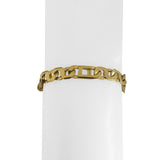 14k Yellow Gold 20.2g Solid Vintage Men's 7mm Figarucci Link Bracelet Italy 8"