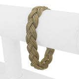 14k Yellow Gold 32.2g Heavy Soft Braided Mesh Link Bracelet Italy 7.5"