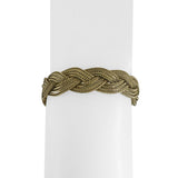 14k Yellow Gold 32.2g Heavy Soft Braided Mesh Link Bracelet Italy 7.5"