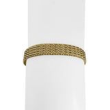 14k Yellow Gold 20.5g Solid Vintage 9mm Beaded Wheat Link Bracelet Mexico 7"