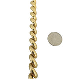 14k Yellow Gold 23.5g Ladies Polished 9mm San Marco Link Bracelet Italy 7"