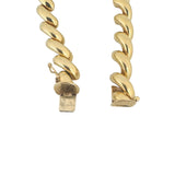 14k Yellow Gold 23.5g Ladies Polished 9mm San Marco Link Bracelet Italy 7"