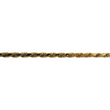 14k Yellow Gold 22.2g Solid 3mm Diamond Cut Rope Chain Necklace 22"