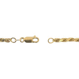 14k Yellow Gold 22.2g Solid 3mm Diamond Cut Rope Chain Necklace 22"