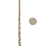 14k Yellow Gold 7.9g Hollow Light 4.5mm Biker Link Chain Necklace Italy 20"