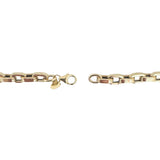 14k Yellow Gold 7.9g Hollow Light 4.5mm Biker Link Chain Necklace Italy 20"