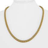 14k Yellow Gold 15.5g Vintage Fancy Link Cylinder Necklace Italy 20"