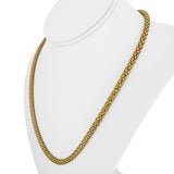 14k Yellow Gold 15.5g Vintage Fancy Link Cylinder Necklace Italy 20"