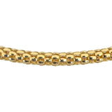 14k Yellow Gold 15.5g Vintage Fancy Link Cylinder Necklace Italy 20"