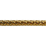 14k Yellow Gold 15.5g Vintage Fancy Link Cylinder Necklace Italy 20"