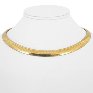 14k Yellow Gold 50g Solid Heavy 8mm Omega Link Necklace Italy 16"
