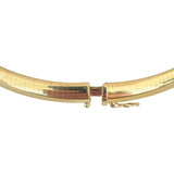 14k Yellow Gold 50g Solid Heavy 8mm Omega Link Necklace Italy 16"