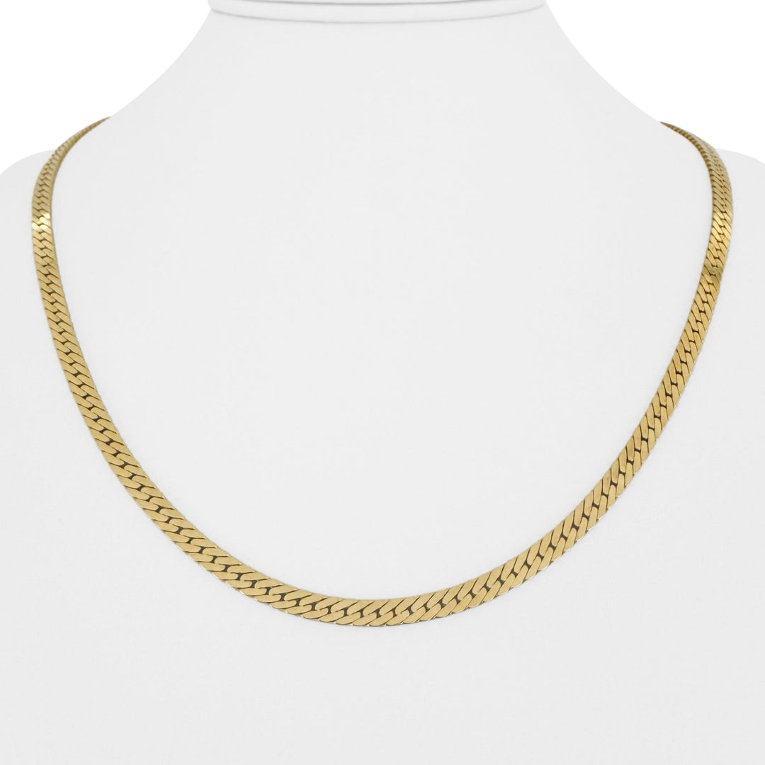 14k Yellow Gold 20.6g UnoAErre Vintage Thick Herringbone Necklace Italy 20.5"
