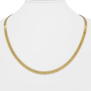 14k Yellow Gold 20.6g UnoAErre Vintage Thick Herringbone Necklace Italy 20.5"
