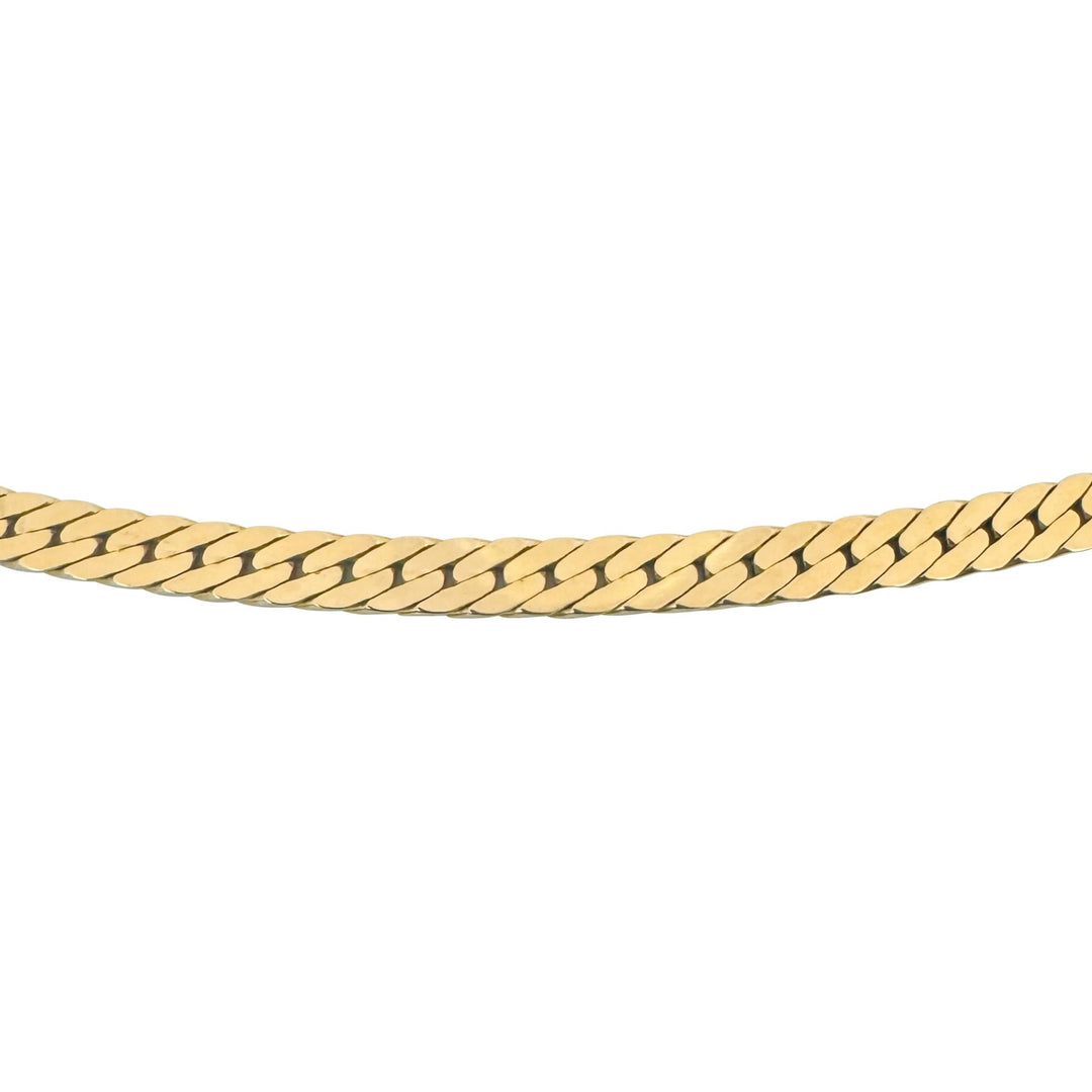 14k Yellow Gold 20.6g UnoAErre Vintage Thick Herringbone Necklace Italy 20.5"