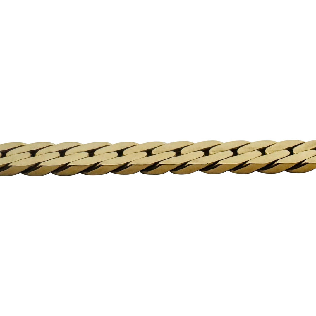 14k Yellow Gold 20.6g UnoAErre Vintage Thick Herringbone Necklace Italy 20.5"