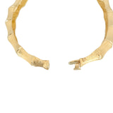 14k Yellow Gold 17.6g Solid Satin Finish Bamboo Bangle Bracelet 6.85"