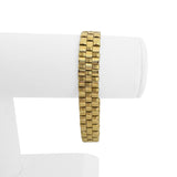 14k Yellow Gold 25.5g Heavy Ladies 11.5mm Basket Weave Link Bracelet Italy 7.5"