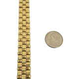 14k Yellow Gold 25.5g Heavy Ladies 11.5mm Basket Weave Link Bracelet Italy 7.5"